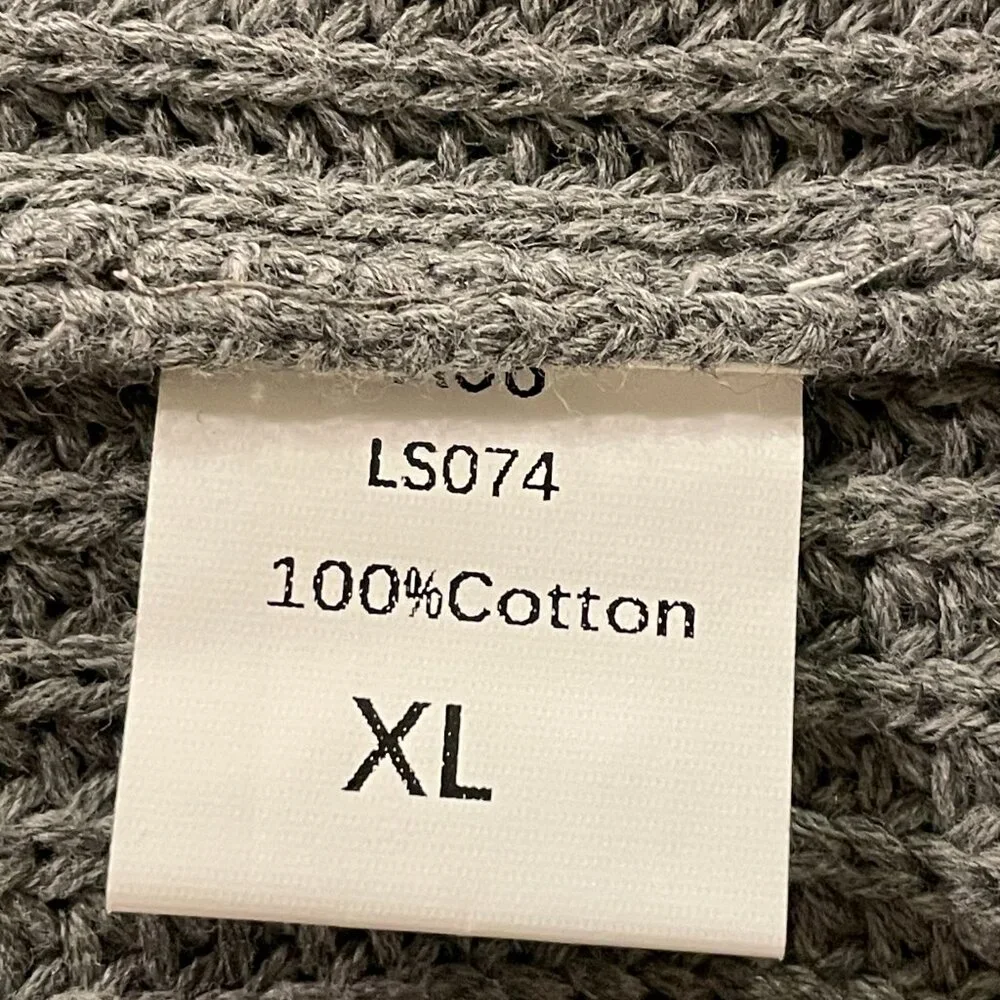 (NWT) LILLUSORY Cap Sleeveless Crop Sweater, Gray - XL - Picture 7 of 8